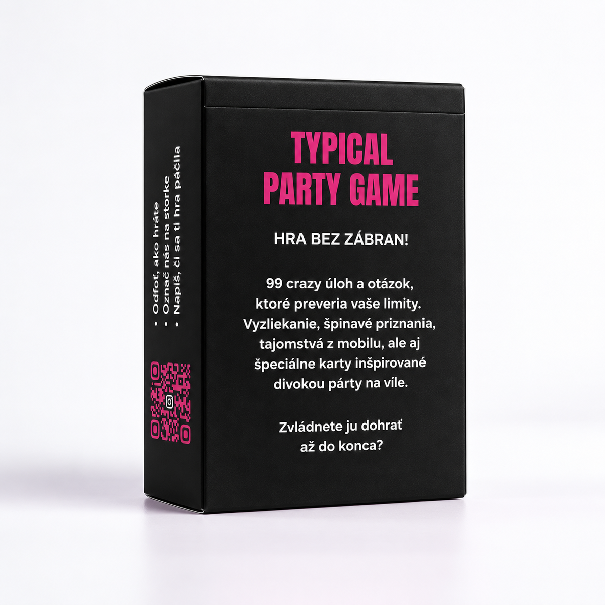 Zadná strana krabičky Typical Party Game – hra bez zábran